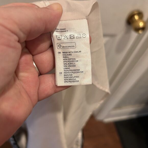 H&M Skirt Women 10 Gray Geometric Wrap Skirt Lined - Picture 9 of 9